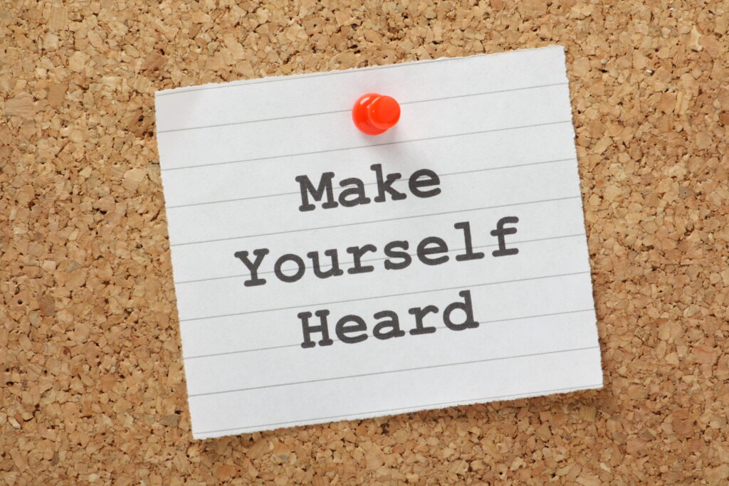 Speak up to help bring about change