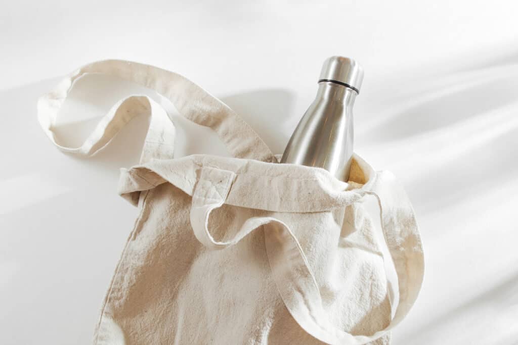 Reusable bag and water bottle